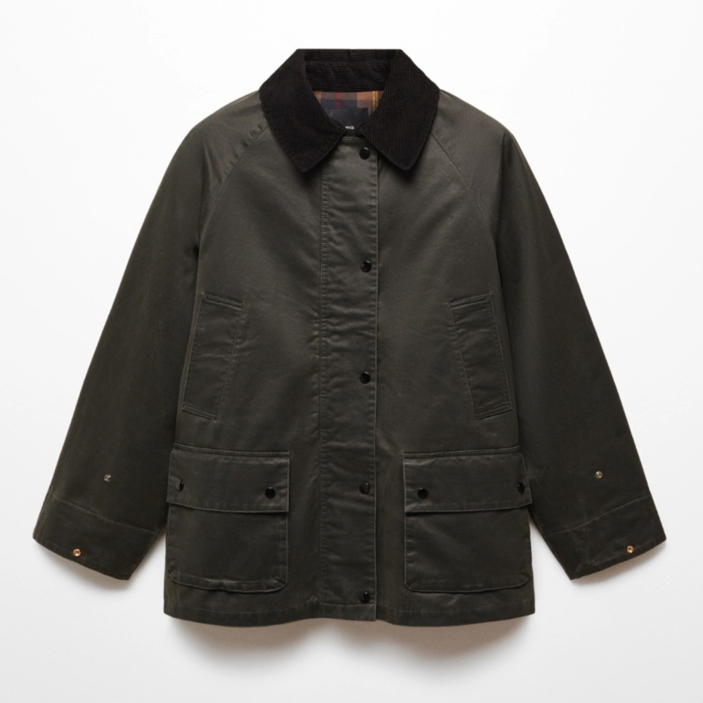 Mango Waxed Effect Short Parka